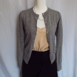 J Crew gold button wool cardigan